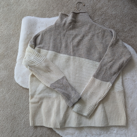 French Connection Two-Tone Turtleneck Sweater - Picture 3 of 6
